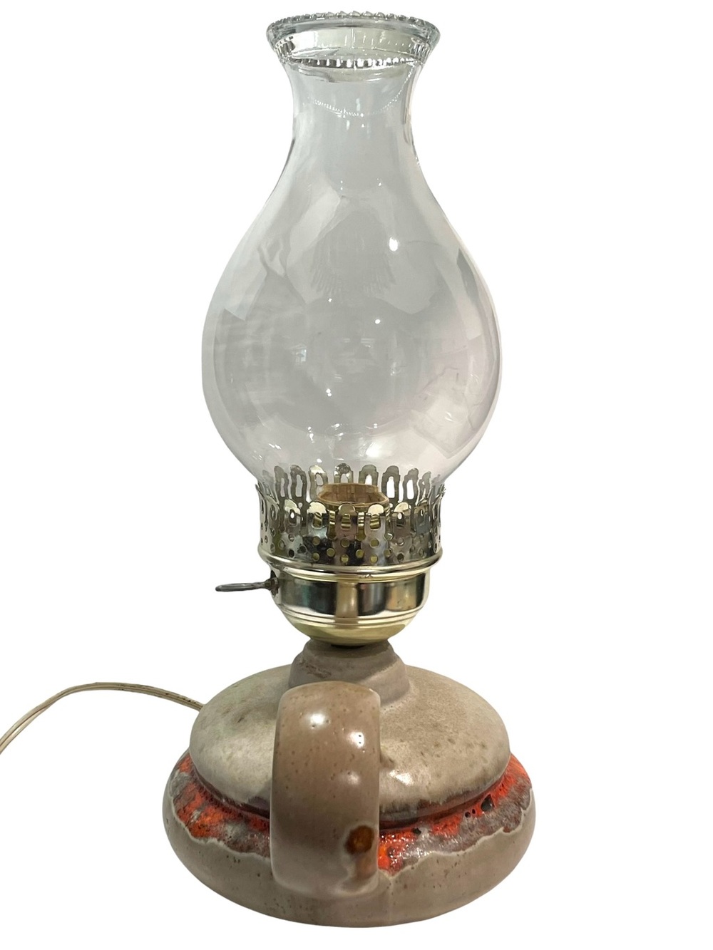 Vintage 1970s Laurentian Electric Lamp Made in Quebec, Canada - Lava Drip Glaze - Picture 2 of 13